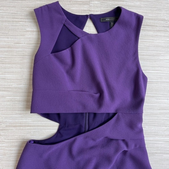 BCBGMAXAZRIA PLUM CUT OUT SHEATH DRESS | SIZE 8 - Picture 2 of 5